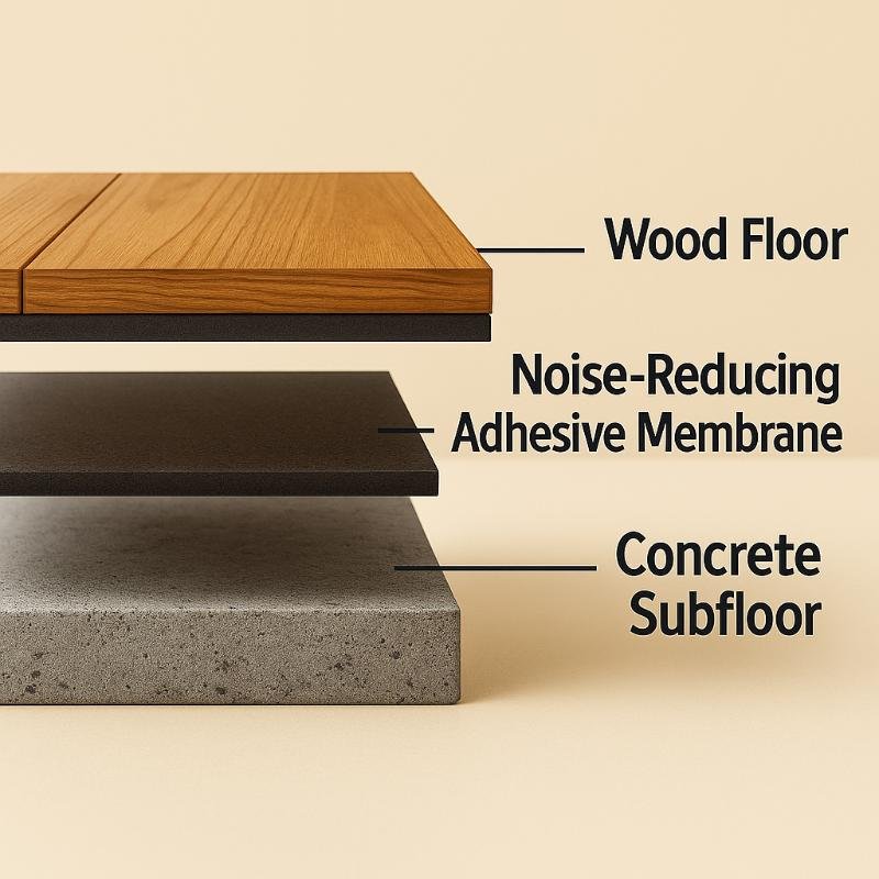 שכבות רצפה בתמונת תקריב מקצועית